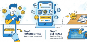 Playing casino games for free before betting real money